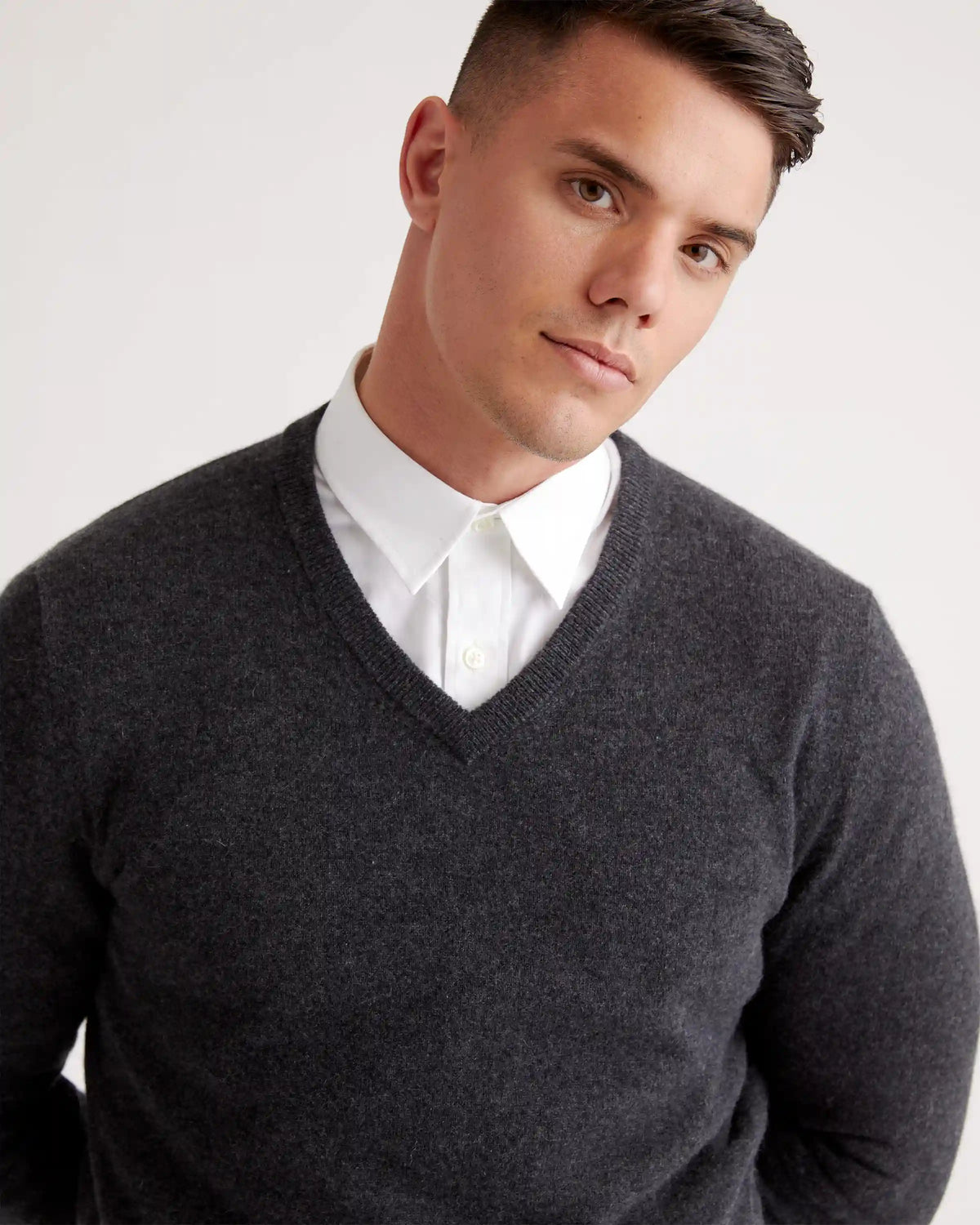 Mongolian Spring Cashmere V-Neck Sweater