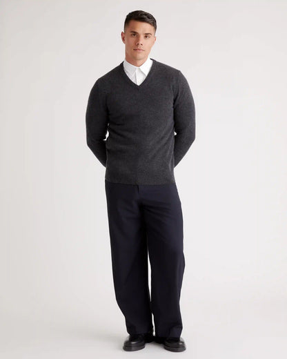 Mongolian Spring Cashmere V-Neck Sweater