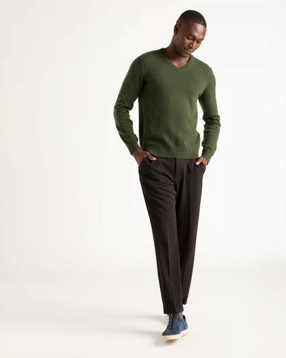 Mongolian Cashmere V-Neck Sweater