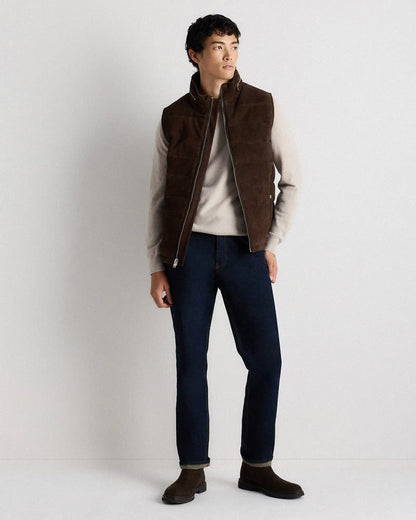 100% Suede Puffer Vest