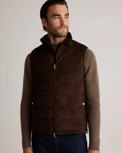 100% Suede Puffer Vest