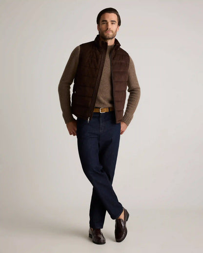 100% Suede Puffer Vest