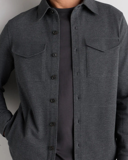 Cotton Pique Knit Overshirt