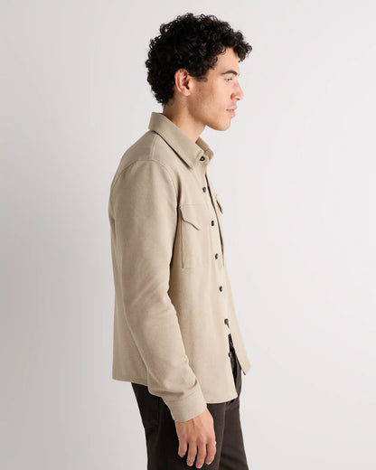Cotton Pique Knit Overshirt