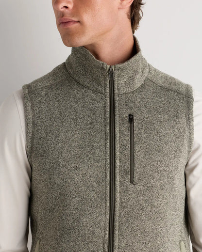 Sweater-Knit Fleece Full-Zip Vest