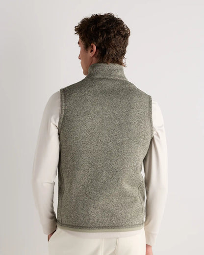 Sweater-Knit Fleece Full-Zip Vest