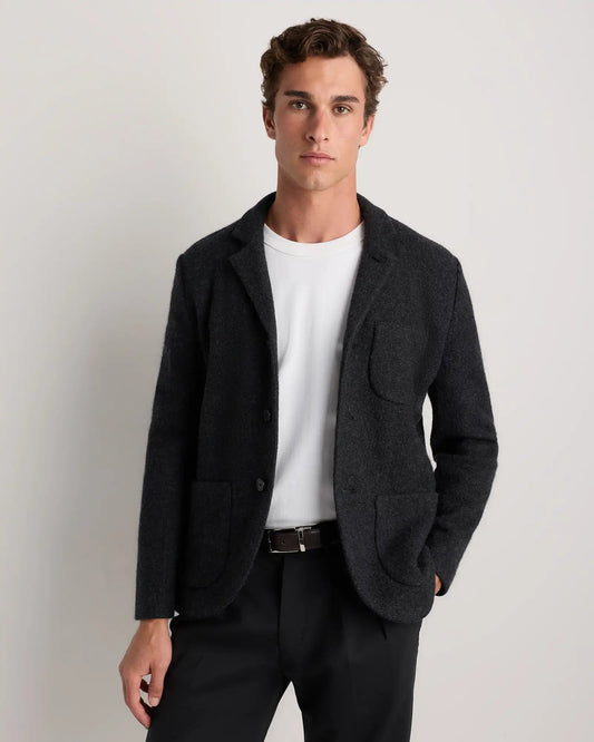 Boiled Wool Cashmere Blazer