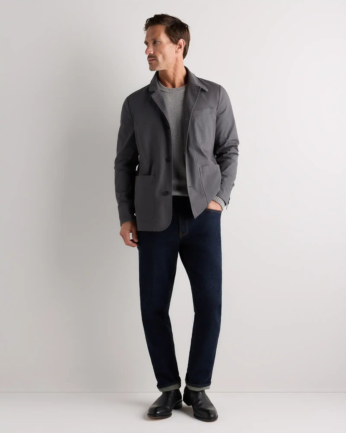 Organic Twill Unstructured Blazer