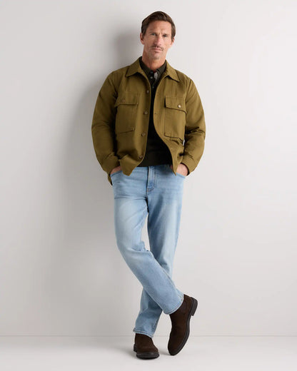 100% Organic Herringbone Twill Shirt Jacket