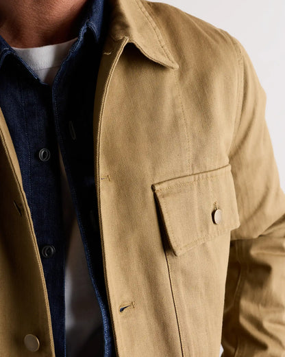 100% Organic Herringbone Twill Shirt Jacket