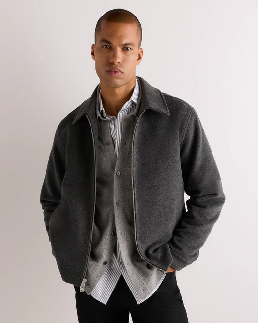 Wool Cashmere Harrington Jacket