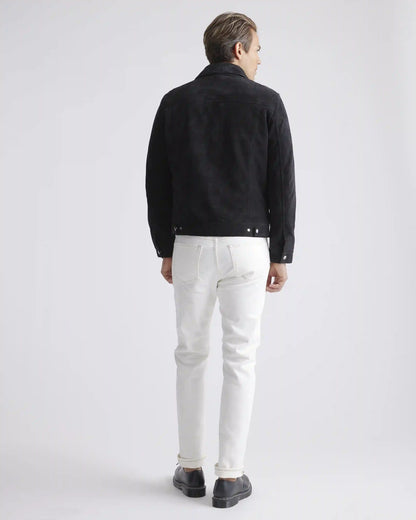 Italian Suede Trucker Jacket