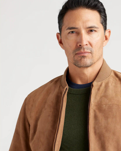 100% Suede Bomber Jacket