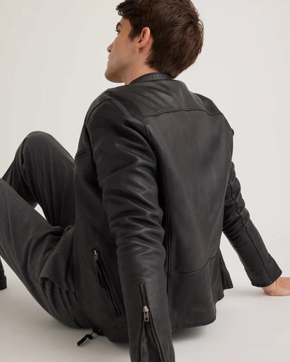 100% Leather Café Racer Jacket