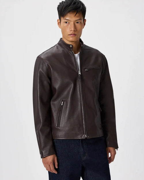 100% Leather Café Racer Jacket