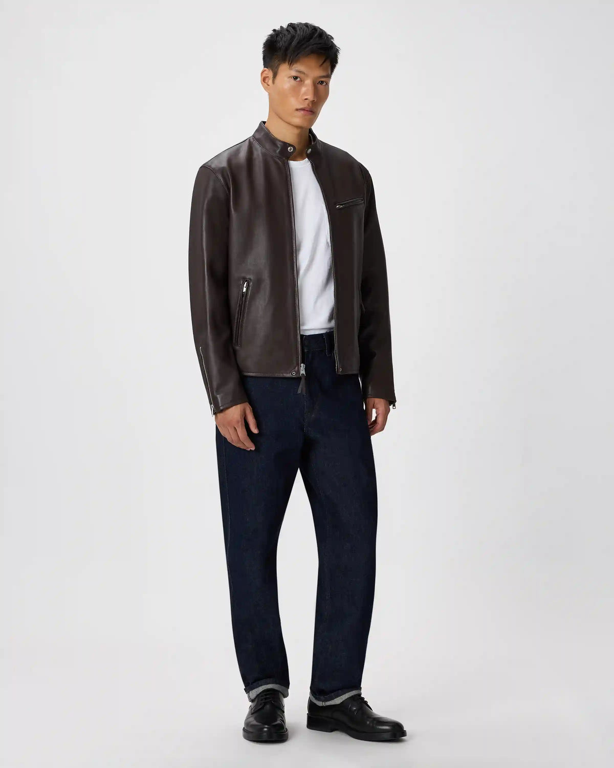 100% Leather Café Racer Jacket