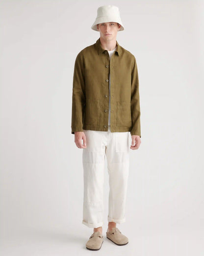 100% European Linen Chore Jacket