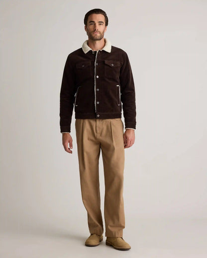 Organic Stretch Corduroy Sherpa-Lined Trucker Jacket