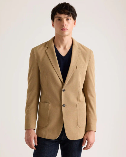 Cotton Pique Knit Blazer