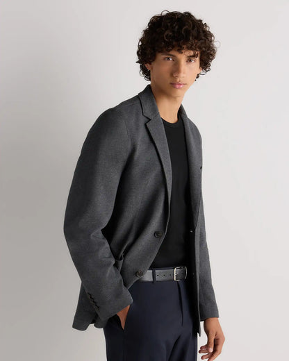 Cotton Pique Knit Blazer