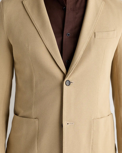 Cotton Pique Knit Blazer