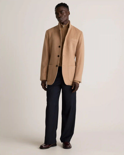 100% Mongolian Cashmere Stand Collar Blazer