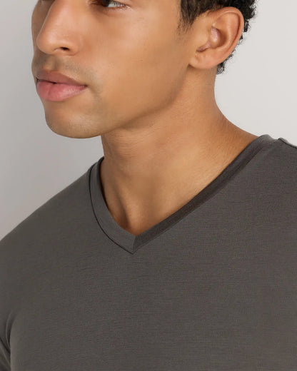 100% Merino Wool All-Season V-Neck Base Layer Tee