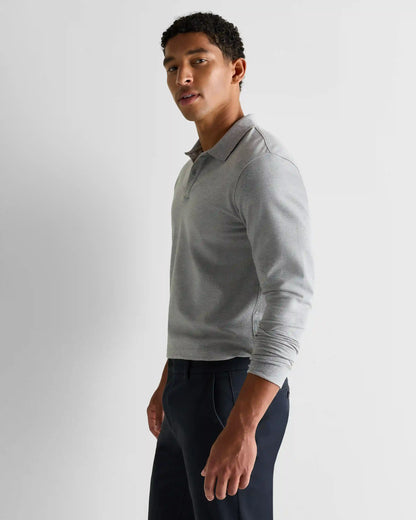 Organic Cotton Long Sleeve Pique Polo