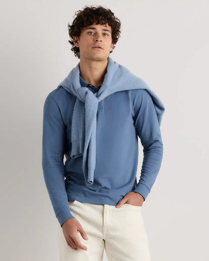 Organic Cotton Long Sleeve Pique Polo