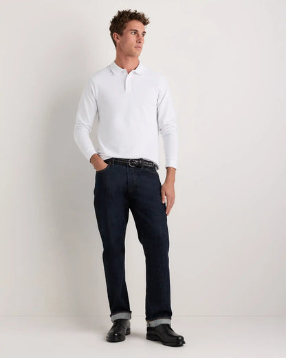 Organic Cotton Long Sleeve Pique Polo