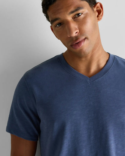 100% Organic Cotton Slub V-Neck Tee