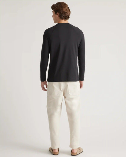 Cotton Modal Long Sleeve Henley Tee