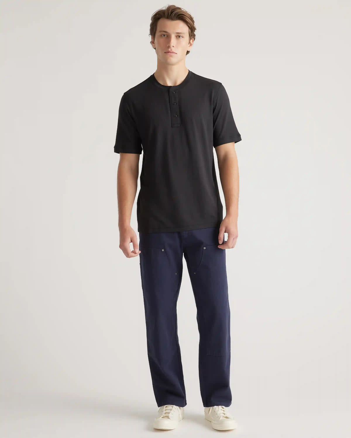 Cotton Modal Short Sleeve Henley Tee