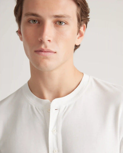 Cotton Modal Short Sleeve Henley Tee