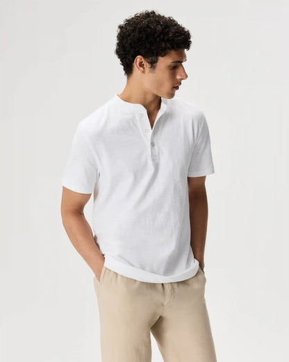 100% Organic Cotton Slub Henley Tee