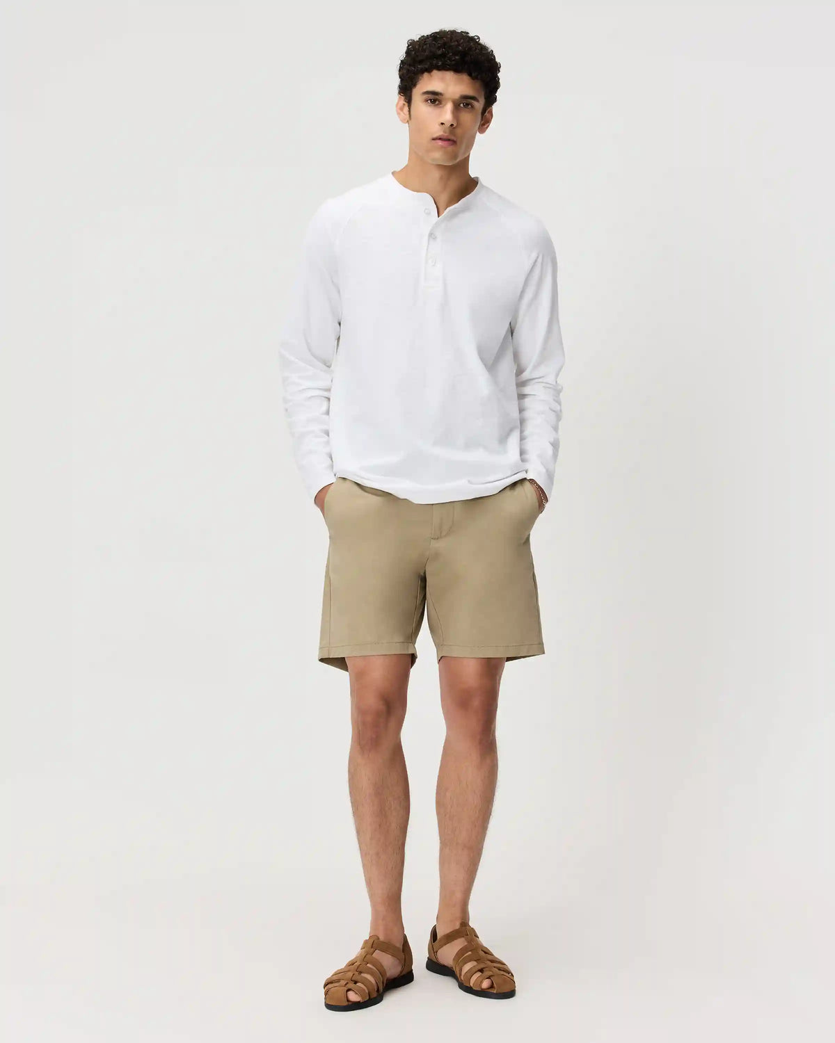 100% Organic Cotton Slub Long Sleeve Henley