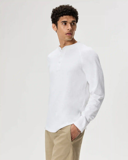 100% Organic Cotton Slub Long Sleeve Henley