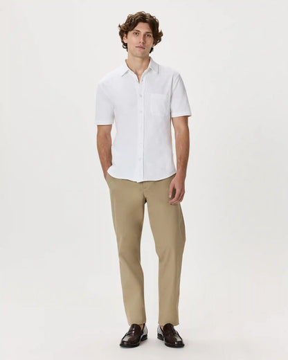 100% Organic Cotton Slub Short Sleeve Button Up Shirt