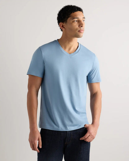 100% Pima Cotton Luxe Touch V-Neck Tee