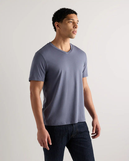 100% Pima Cotton Luxe Touch V-Neck Tee