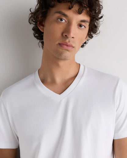 100% Pima Cotton Luxe Touch V-Neck Tee