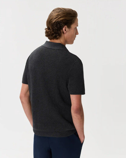 100% Organic Cotton Mesh-Stitch Sweater Polo