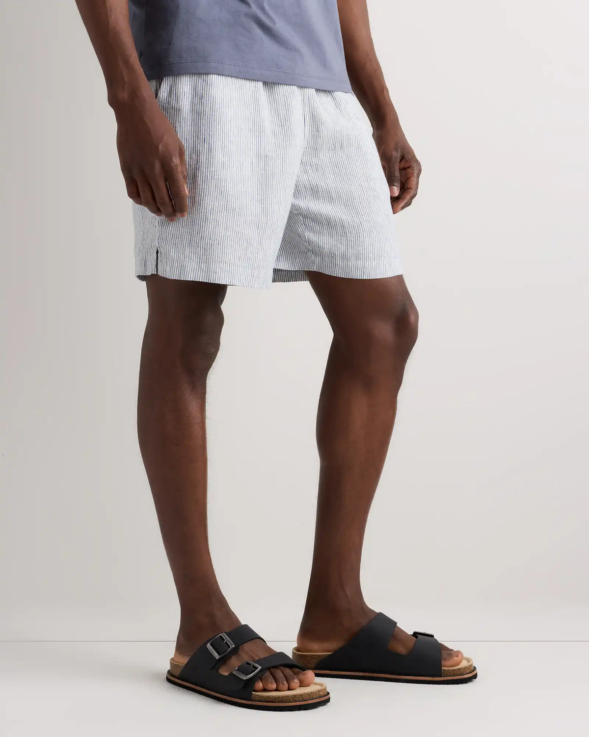 Nubuck Leather Double Buckle Slide