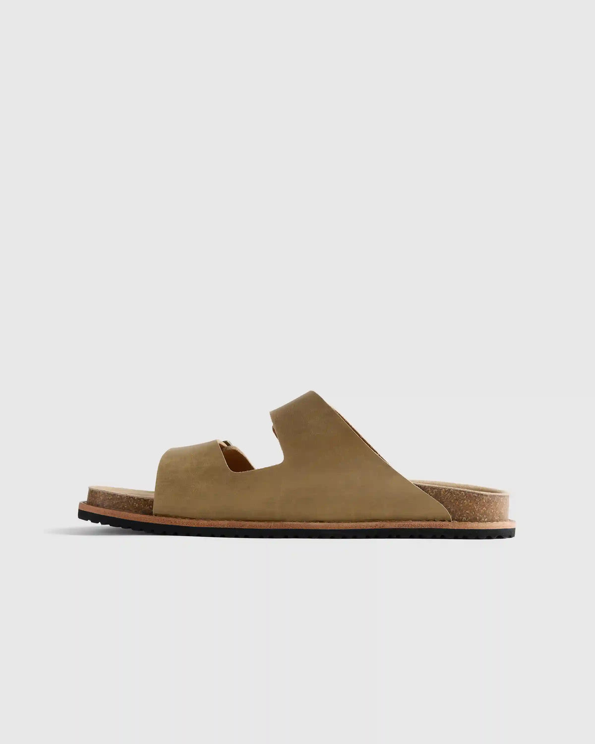 Nubuck Leather Double Buckle Slide
