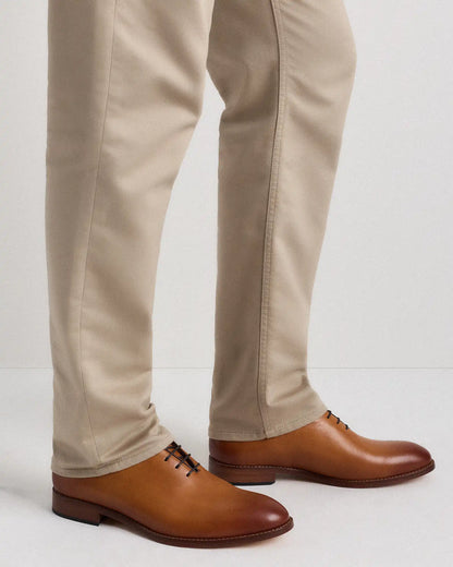 Calfskin Leather Plain Toe Oxford