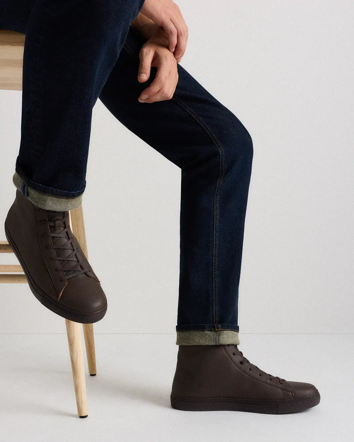 Italian Leather High Top Everyday Sneaker