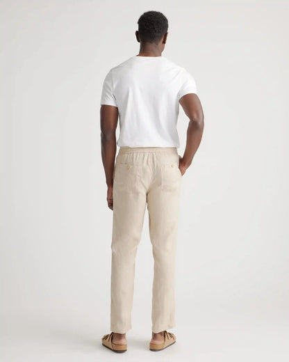 100% European Linen Drawstring Beach Pants