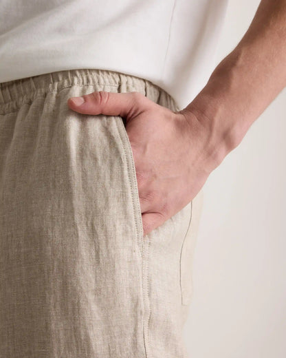 100% European Linen Drawstring Beach Pants