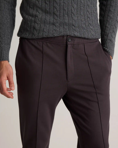 Stretch Knit Pintuck Trousers