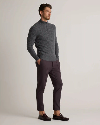 Stretch Knit Pintuck Trousers